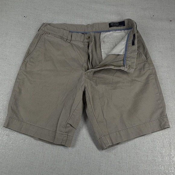 Polo Ralph Lauren Other - Polo Ralph Lauren Shorts Mens Classic Fit 38 Khaki Flat‎ Front Chino Casual